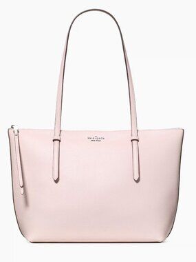 New Kate Spade All Day Large Tote Delicate Pebble Leather Shimmer Pink